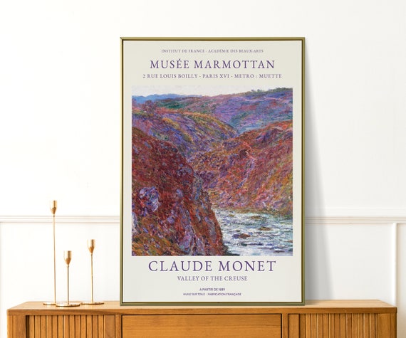 Claude Monet Print Valley Of The Creuse Print Vintage Wall Decor Landscape Monet Wall Art Botanical Print Large Wall Art Living Room