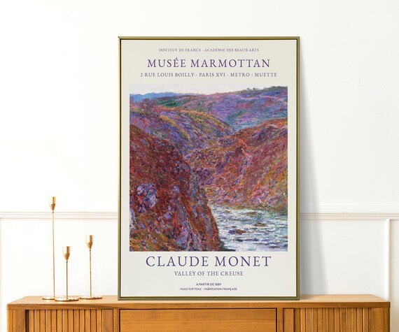 Claude Monet Valley of the Creuse 1889 Purple Gorge River Art Print