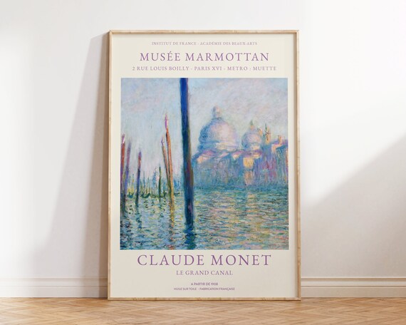 Claude Monet Le Grand Canal Venice Water Impressionist Museum Exhibition Print