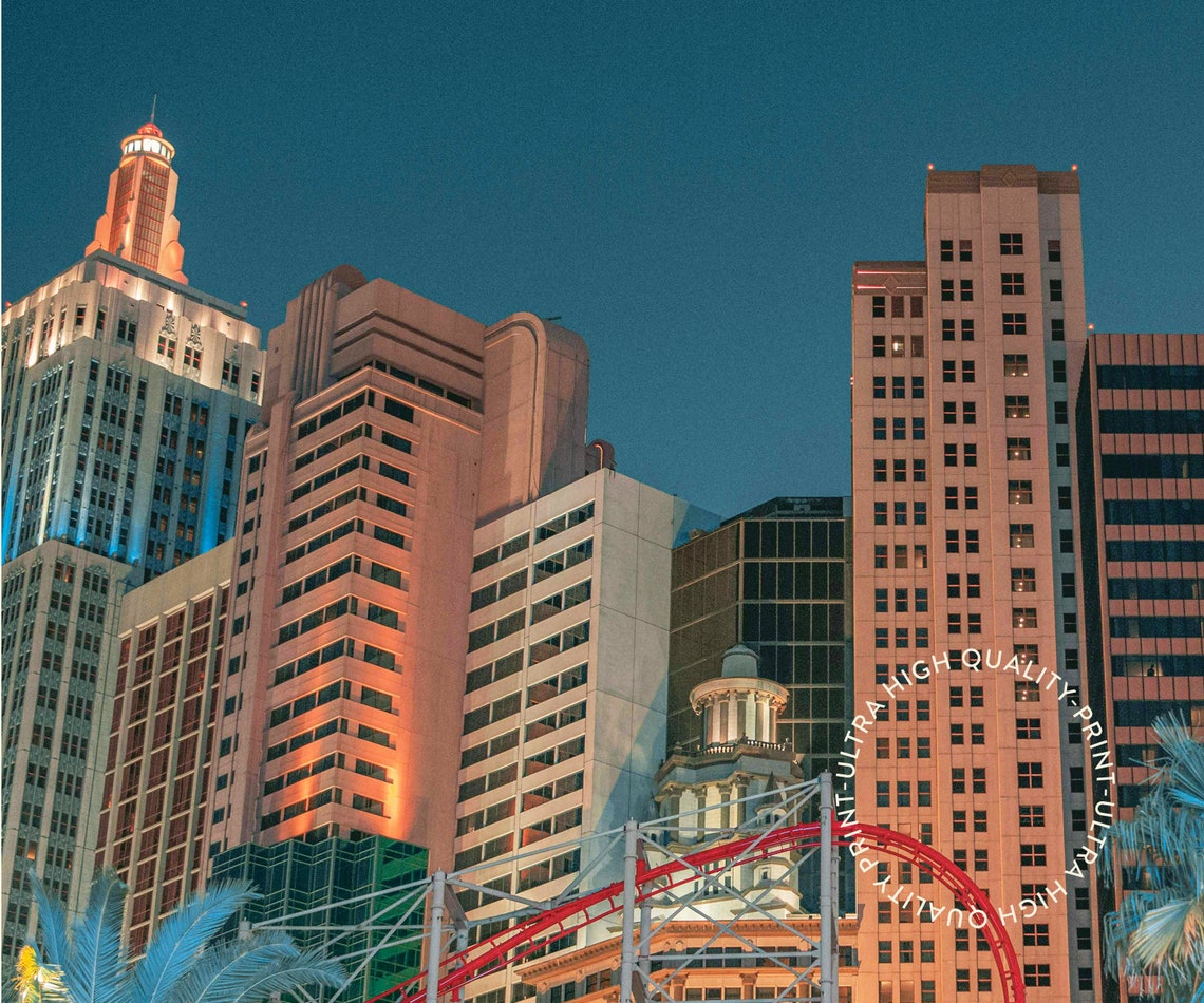 Las Vegas Nevada Skyscraper Skyline Day Vintage Travel Poster - Image 5