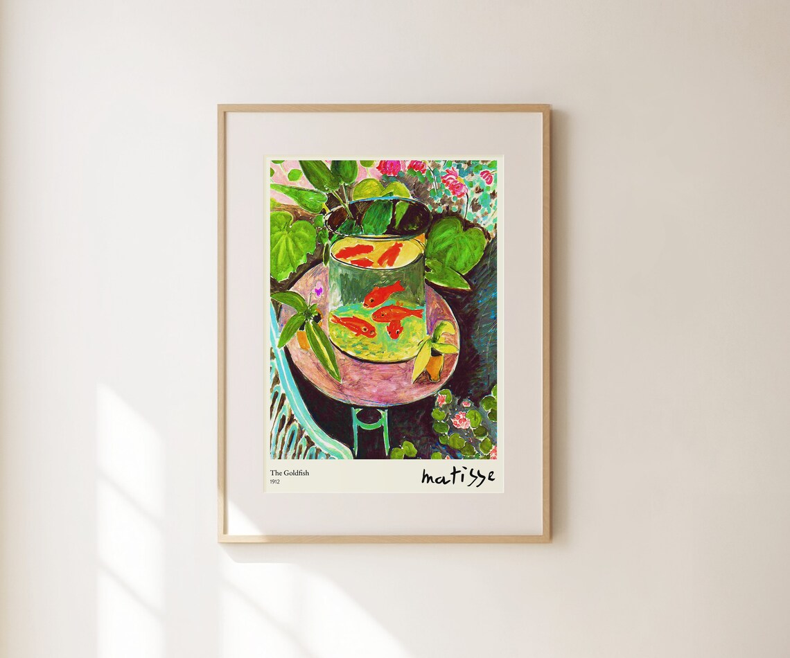 Henri Matisse The Goldfish 1912 Fauvist Bowl Red Fish Botanical Art Print - Image 2