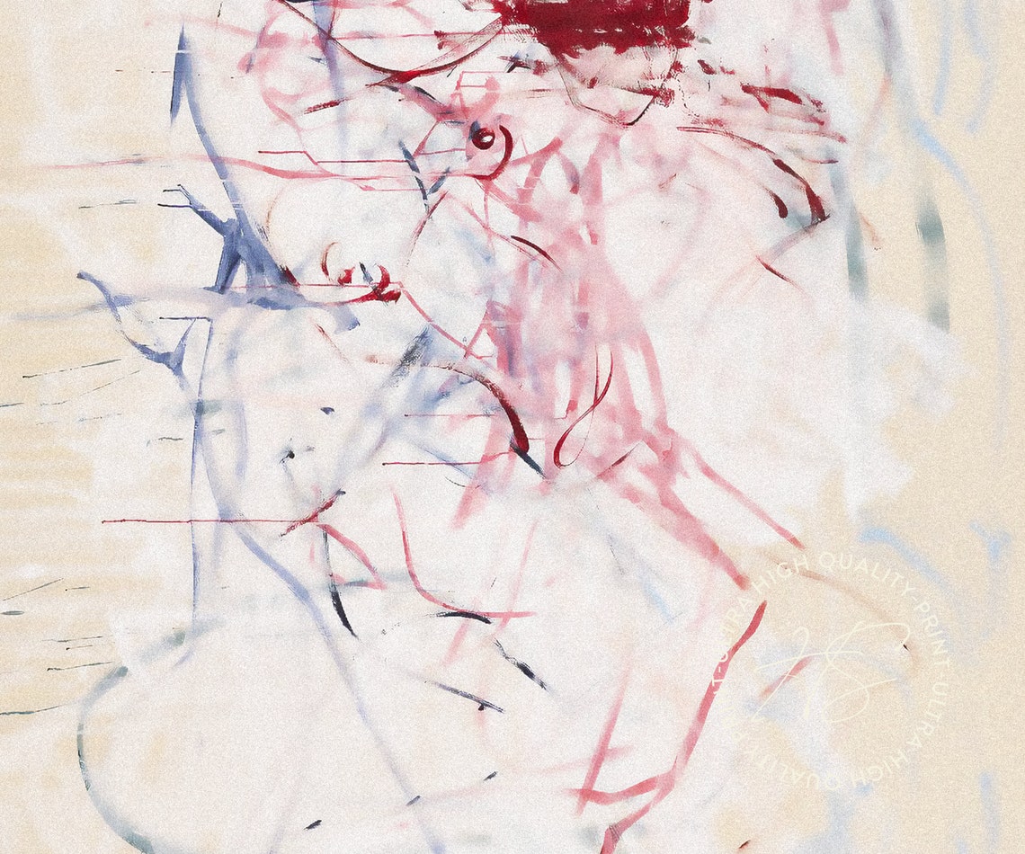 Tracey Emin This Was The Beginning Abstract Red Line Modern Art Poster - Image 4
