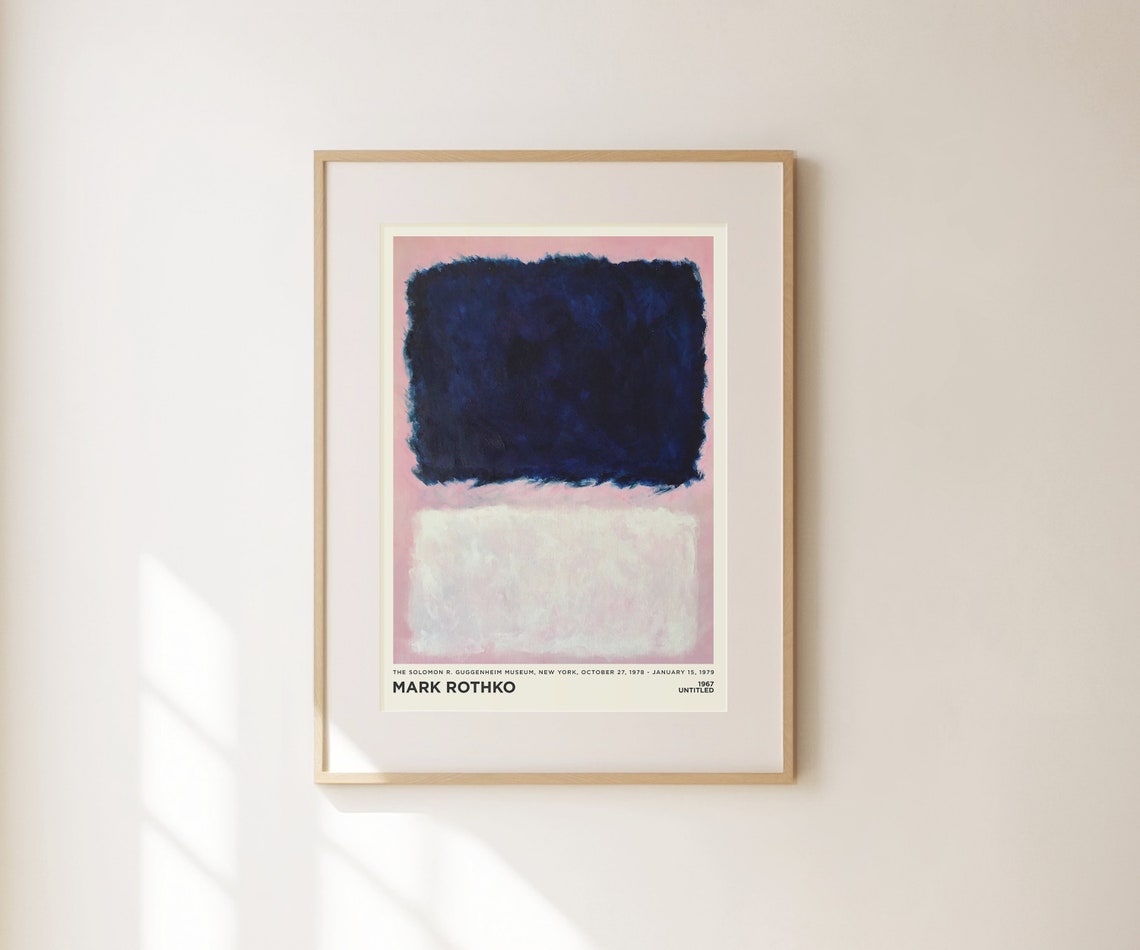 Mark Rothko Untitled Pink Blue Abstract Exhibition Wall Art Poster - Image 2