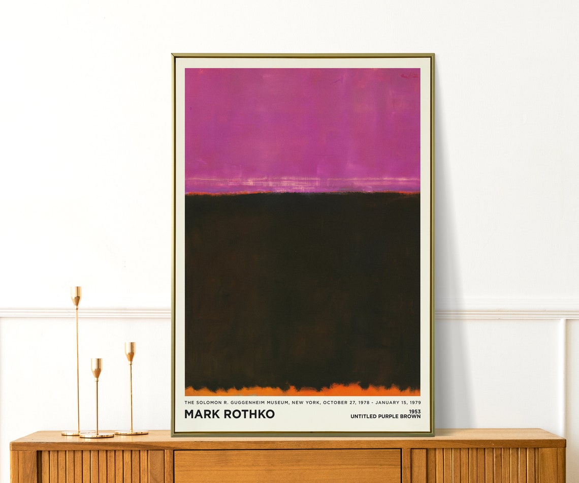 Mark Rothko Untitled Purple Brown 1953 Dark Abstract Art Poster