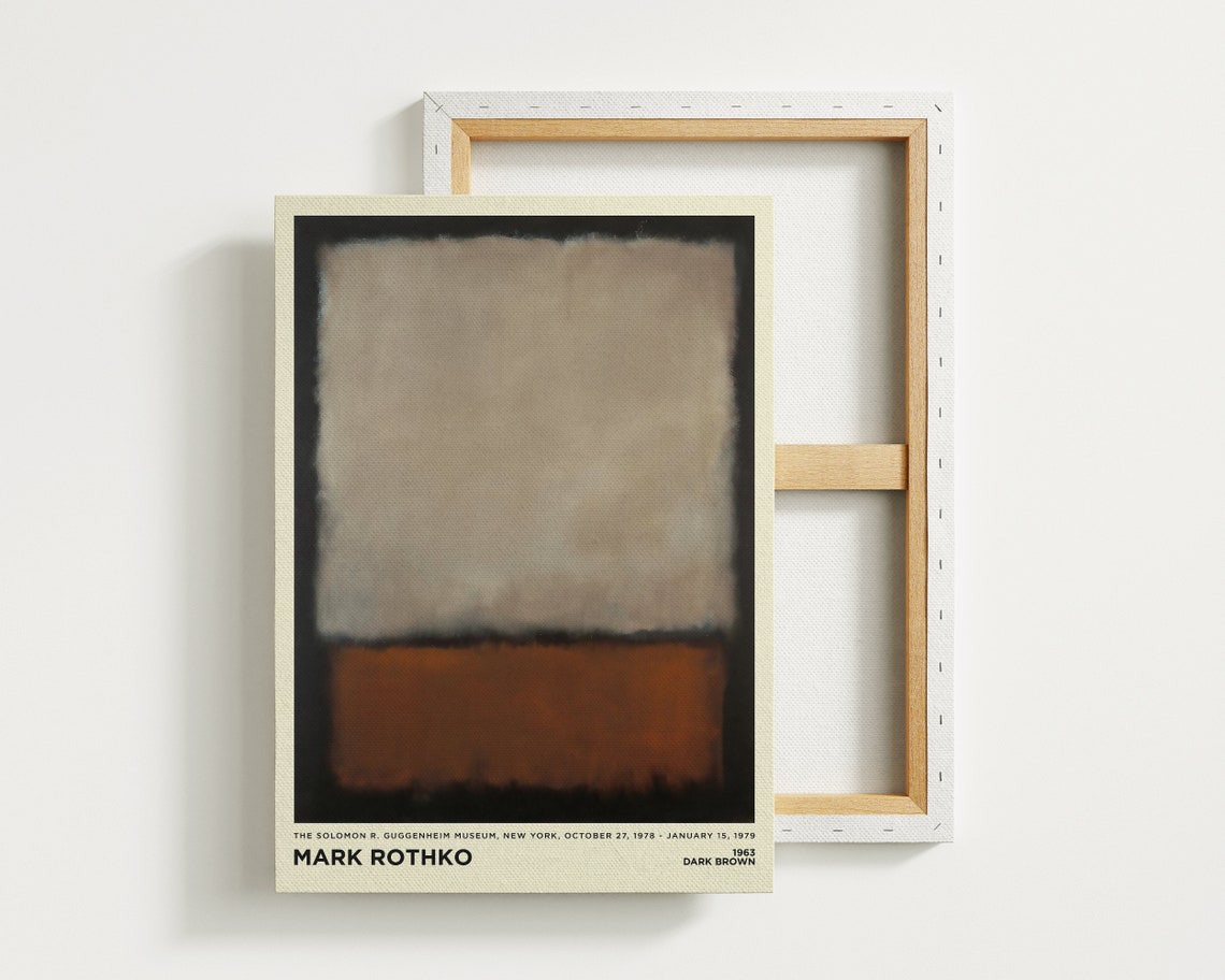 Mark Rothko Dark Brown 1963 Abstract Exhibition Wall Art Canvas Poster