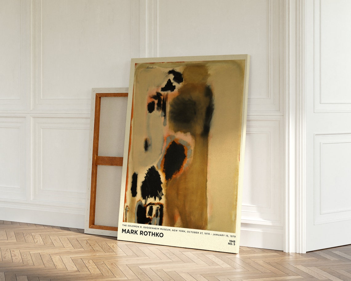 Mark Rothko No 5 1948 Brown Abstract Guggenheim Museum Art Poster - Image 4