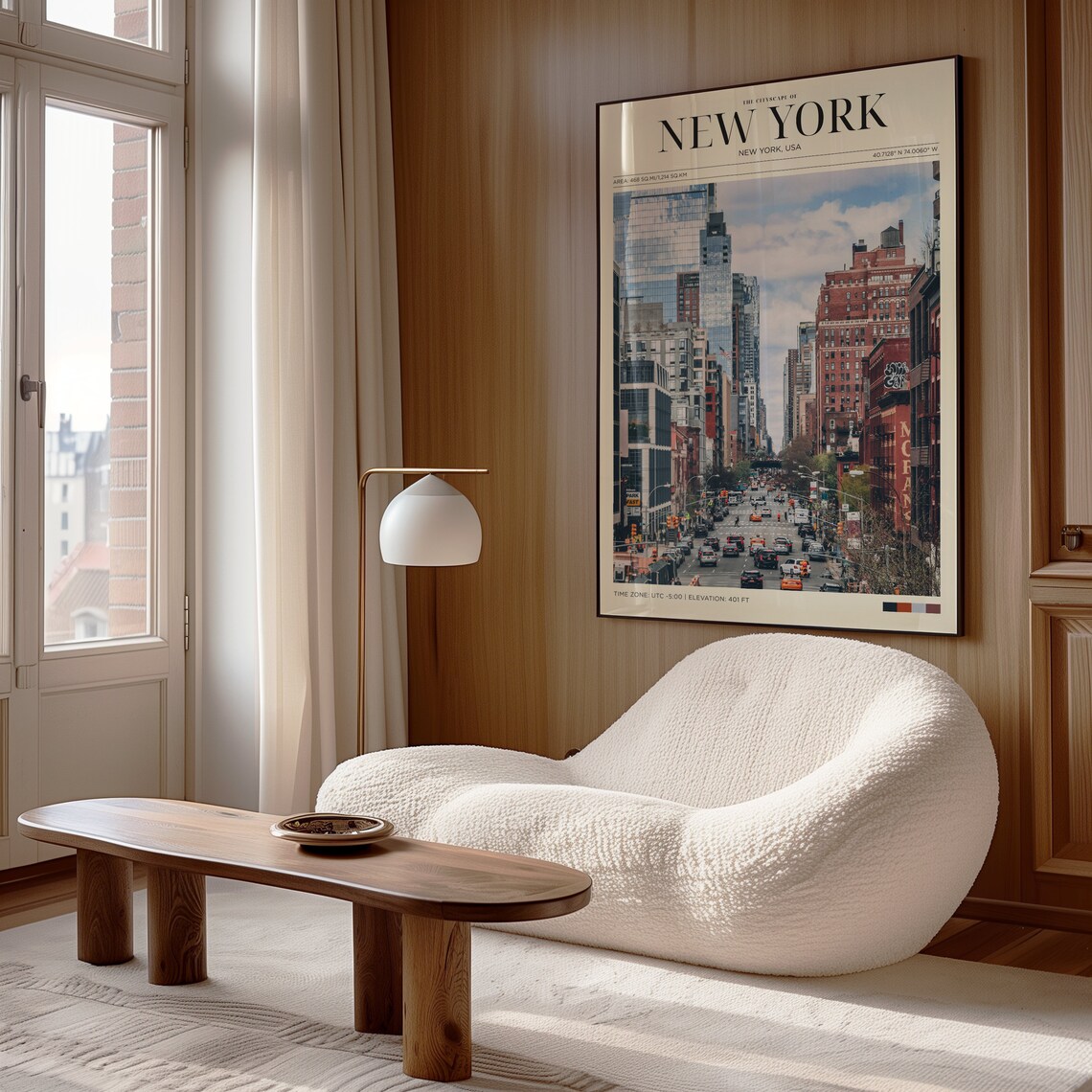 New York City Street Cityscape Travel Poster Urban Skyline Wall Art - Image 4