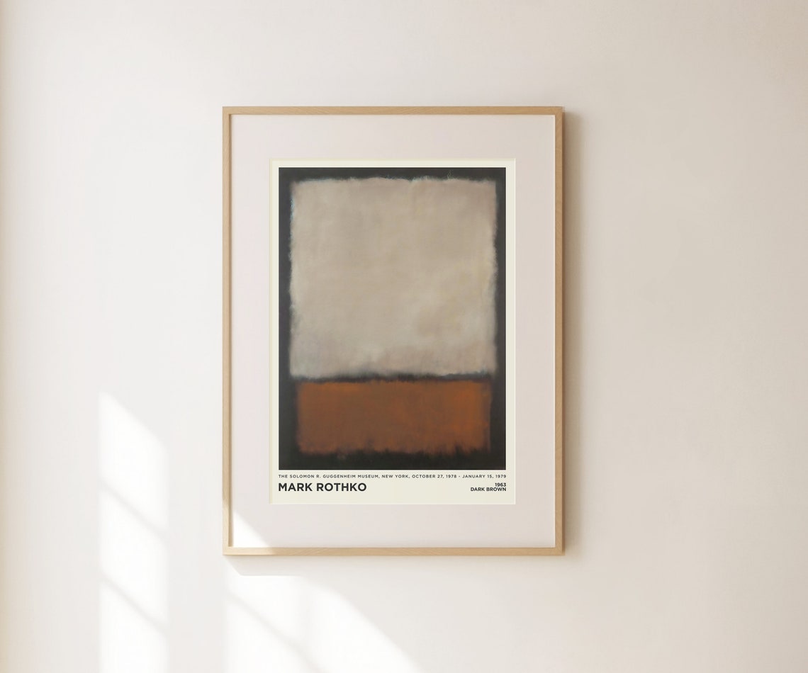 Mark Rothko Dark Brown 1963 Abstract Color Field Museum Art Print - Image 2