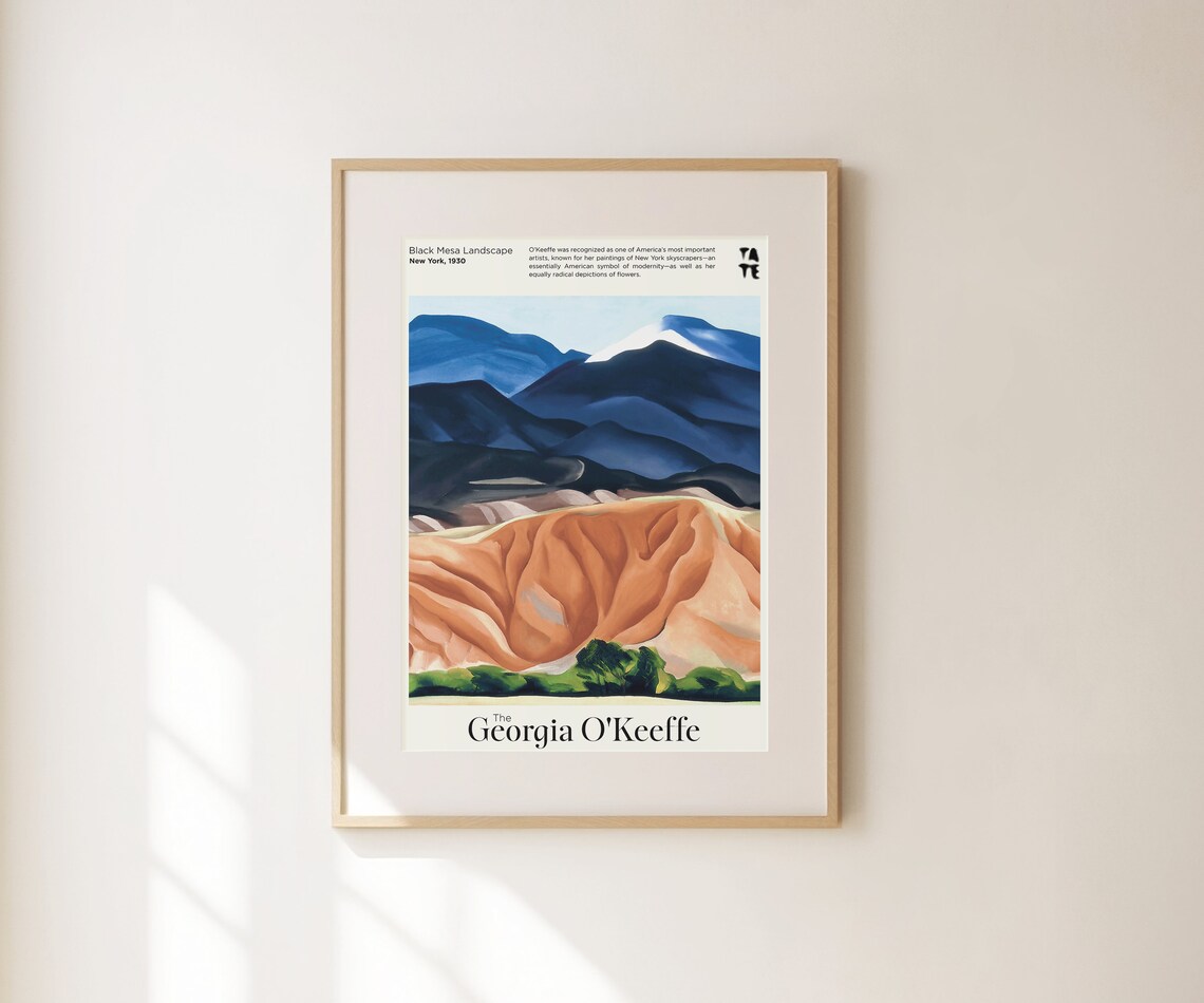 Georgia O'Keeffe Black Mesa Landscape 1930 Blue Desert Mountains Poster - Image 2