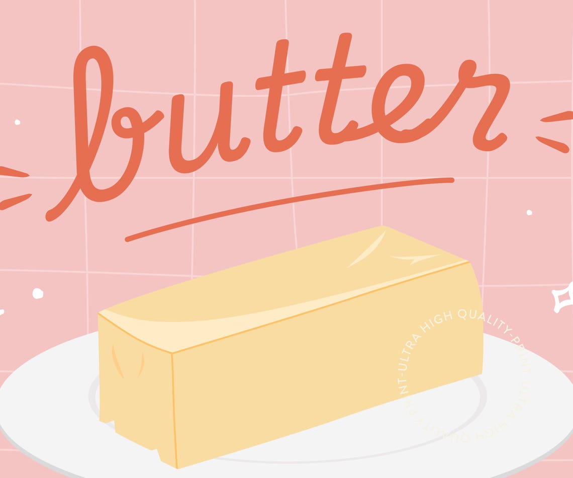 Butter Prints Cute Butter Art Kitchen Wall Art Aesthetic Kitchen Decor Fun Kitchen Print Trendy Kitchen Poster Preppy Apartment Decor - Image 5