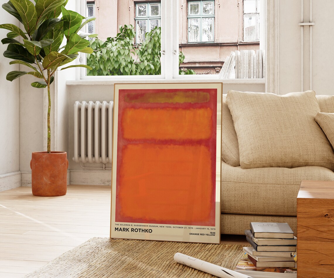 Mark Rothko Orange Red Yellow 1960 Abstract Color Field Art Print - Image 2