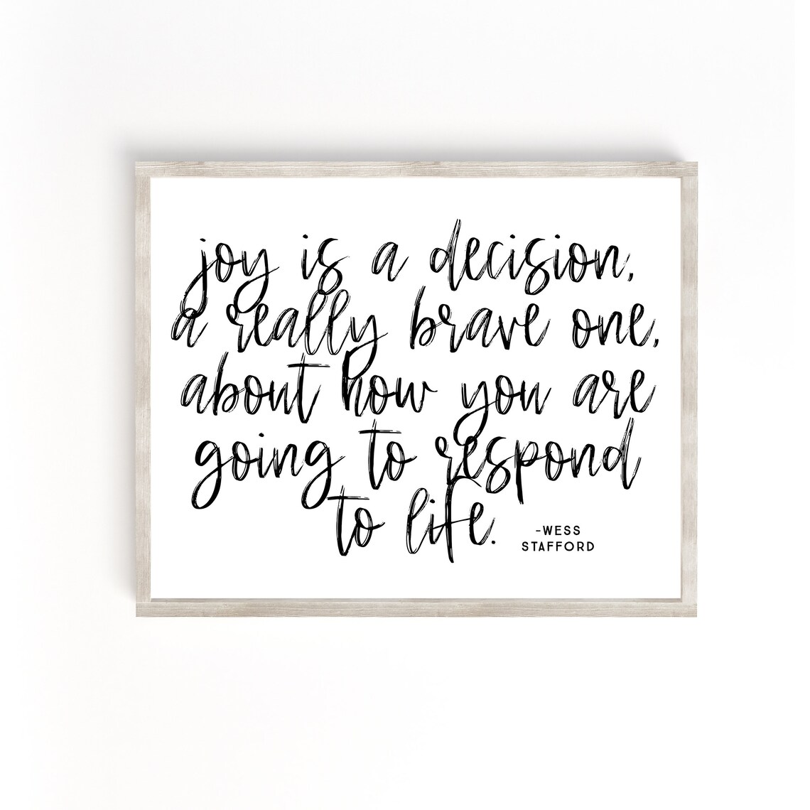 Christian Joy Quotes Farmhouse Art Print
