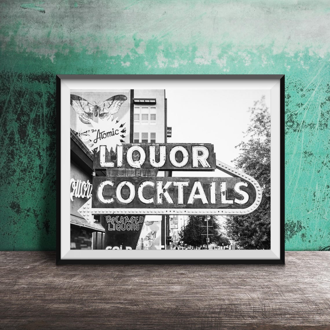 Atomic Liquors Las Vegas Unframed Photography Print Downtown Las Vegas Nevada Neon Bar Signs Fremont Street Cocktails - Image 2