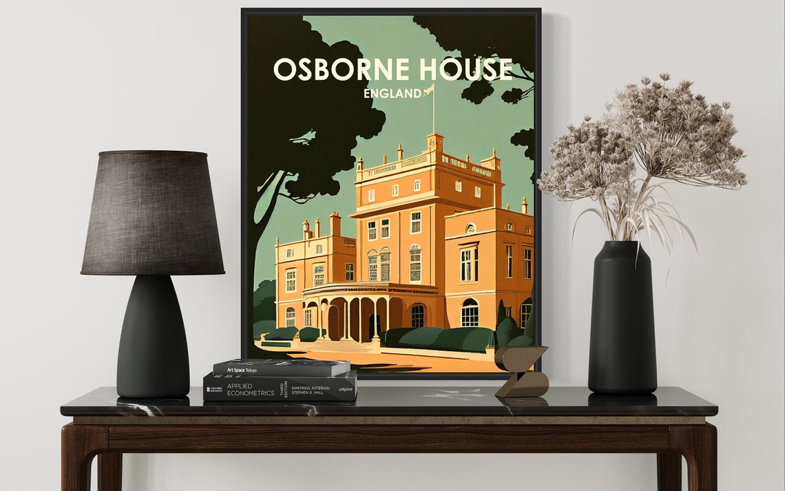 Osborne House England Royal Residence Garden Vintage Travel Poster - Image 3