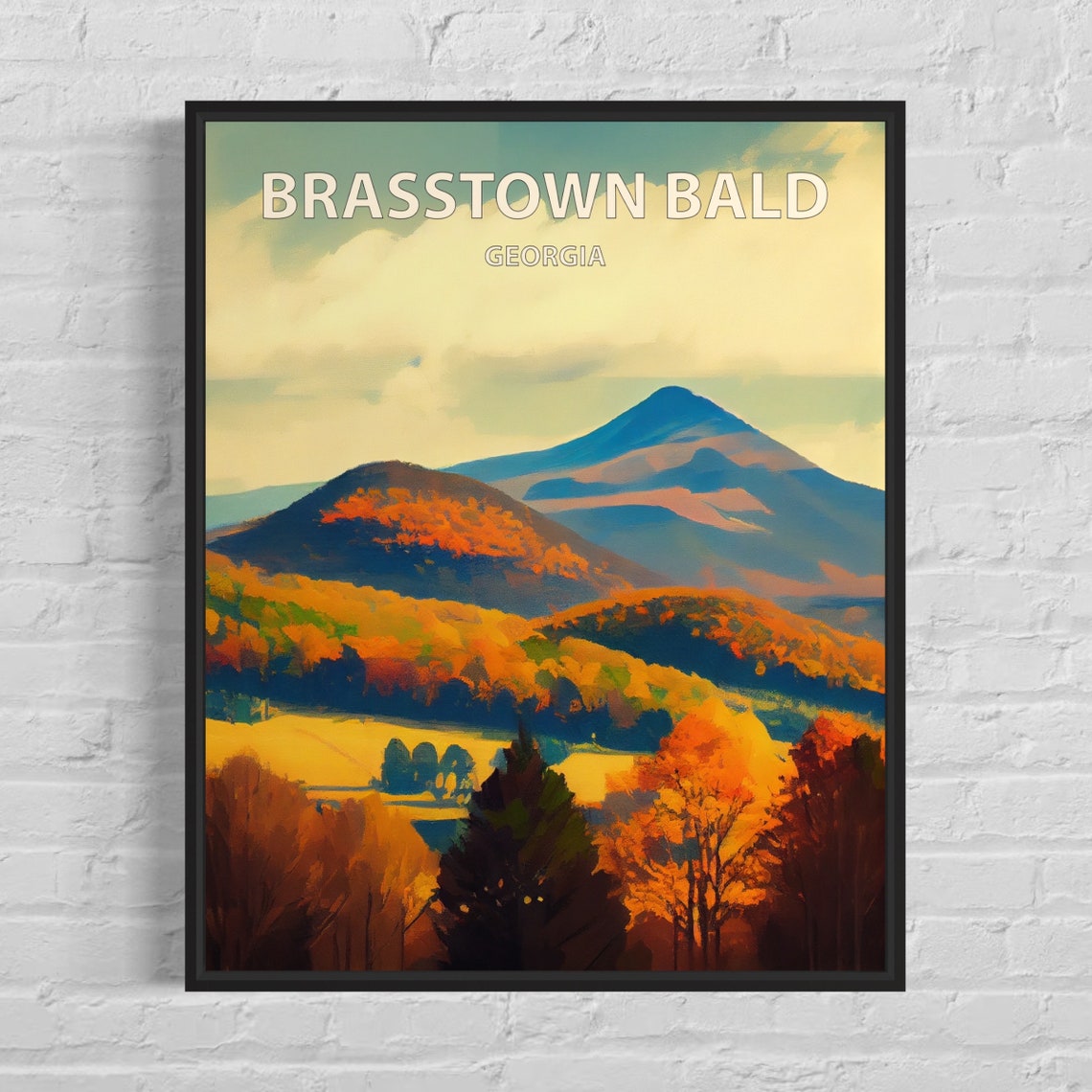 Brasstown Bald Georgia Autumn Mountain Ridges Fall Foliage Poster