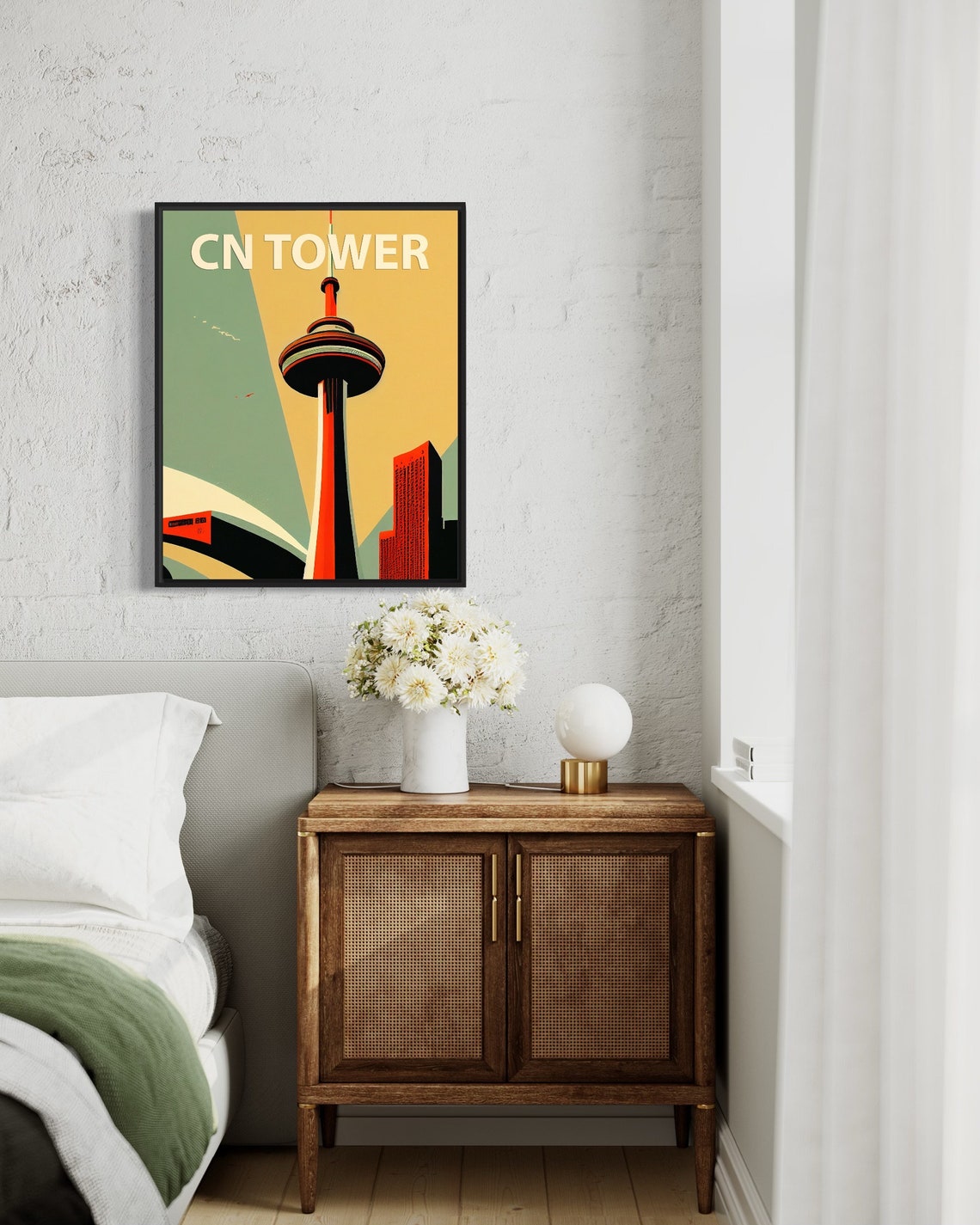 Toronto CN Tower Canada Iconic Landmark Retro Style Travel Poster - Image 3