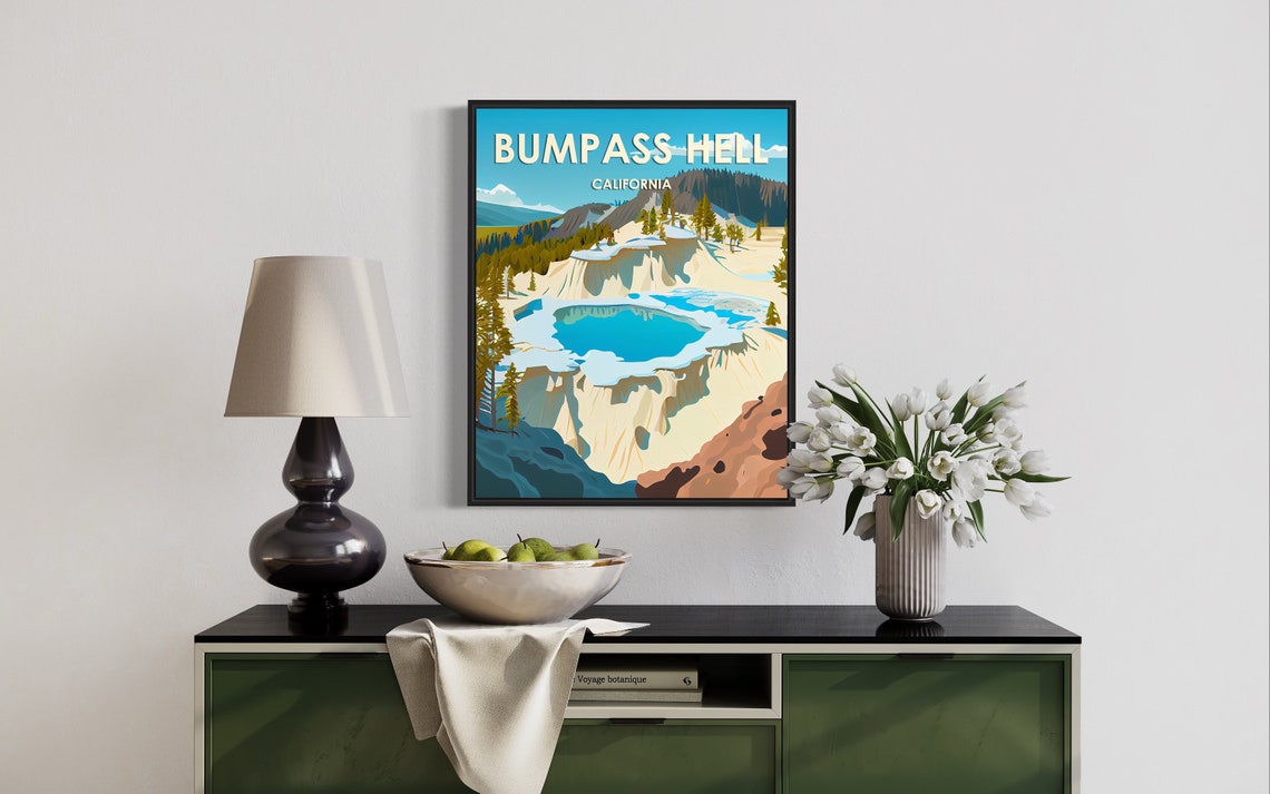 Bumpass Hell California Geothermal Pool Volcanic Basin Poster - Image 3