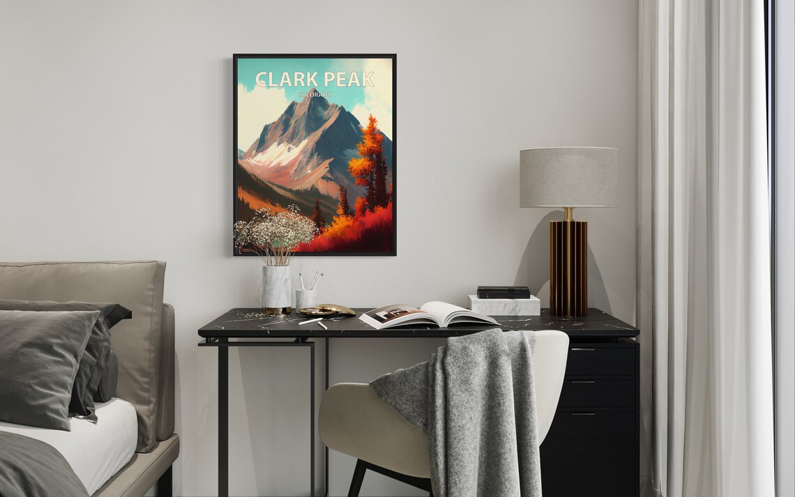 Clark Peak Colorado Pyramid Summit Turquoise Lake Autumn Poster - Image 2