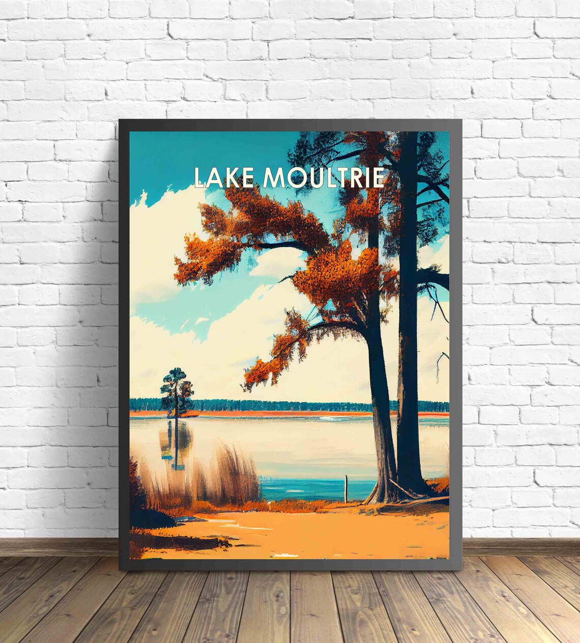 Lake Moultrie South Carolina Golden Autumn Shores Retreat Poster