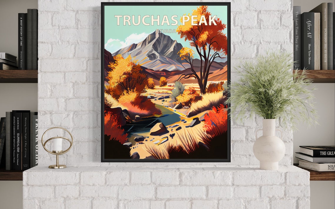 Truchas Peak Nevada Autumn Creek Golden Mountain Scene Poster - Image 3