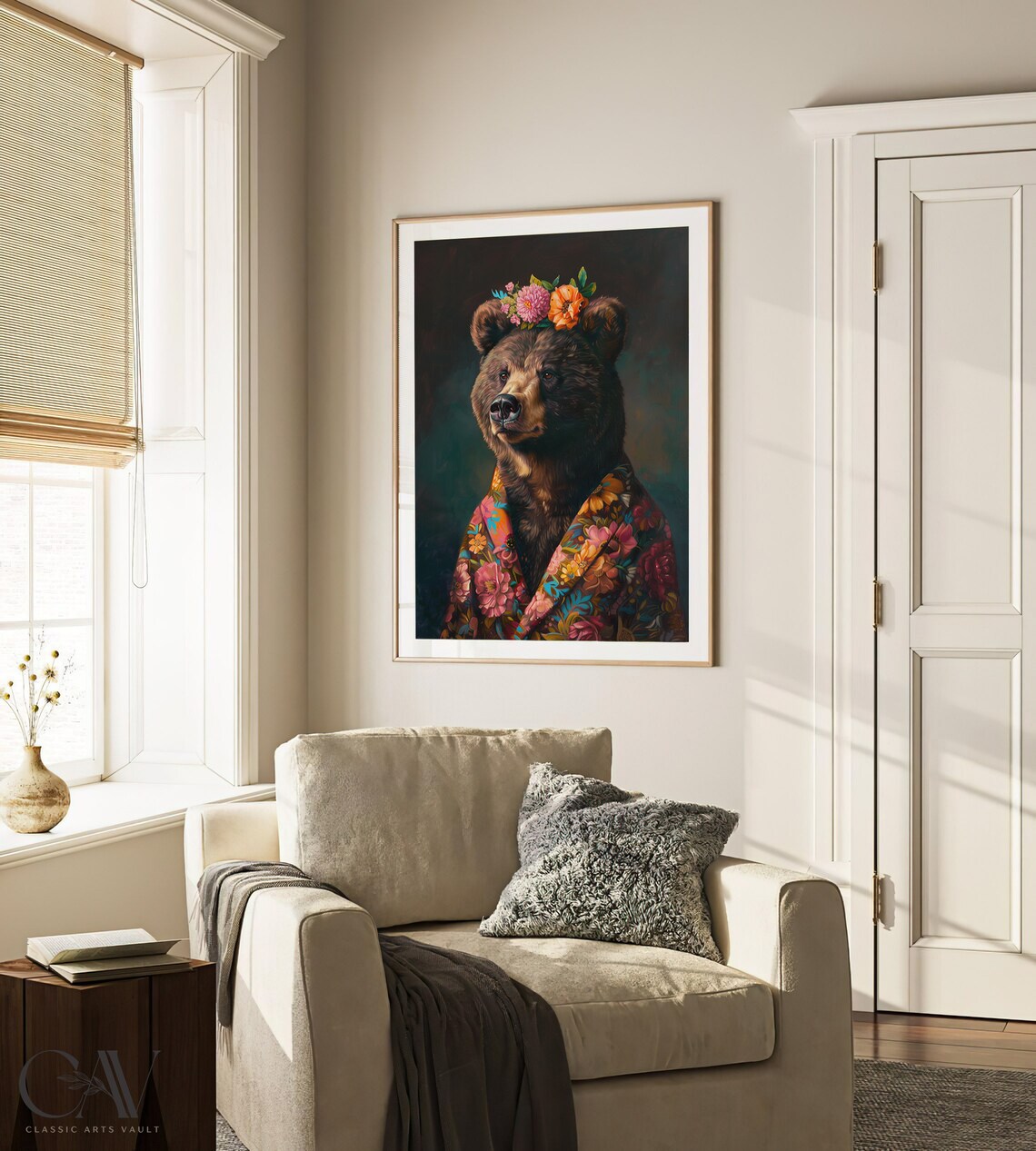 Bear Maximalist Eclectic Animal Portrait Art Print - Image 4