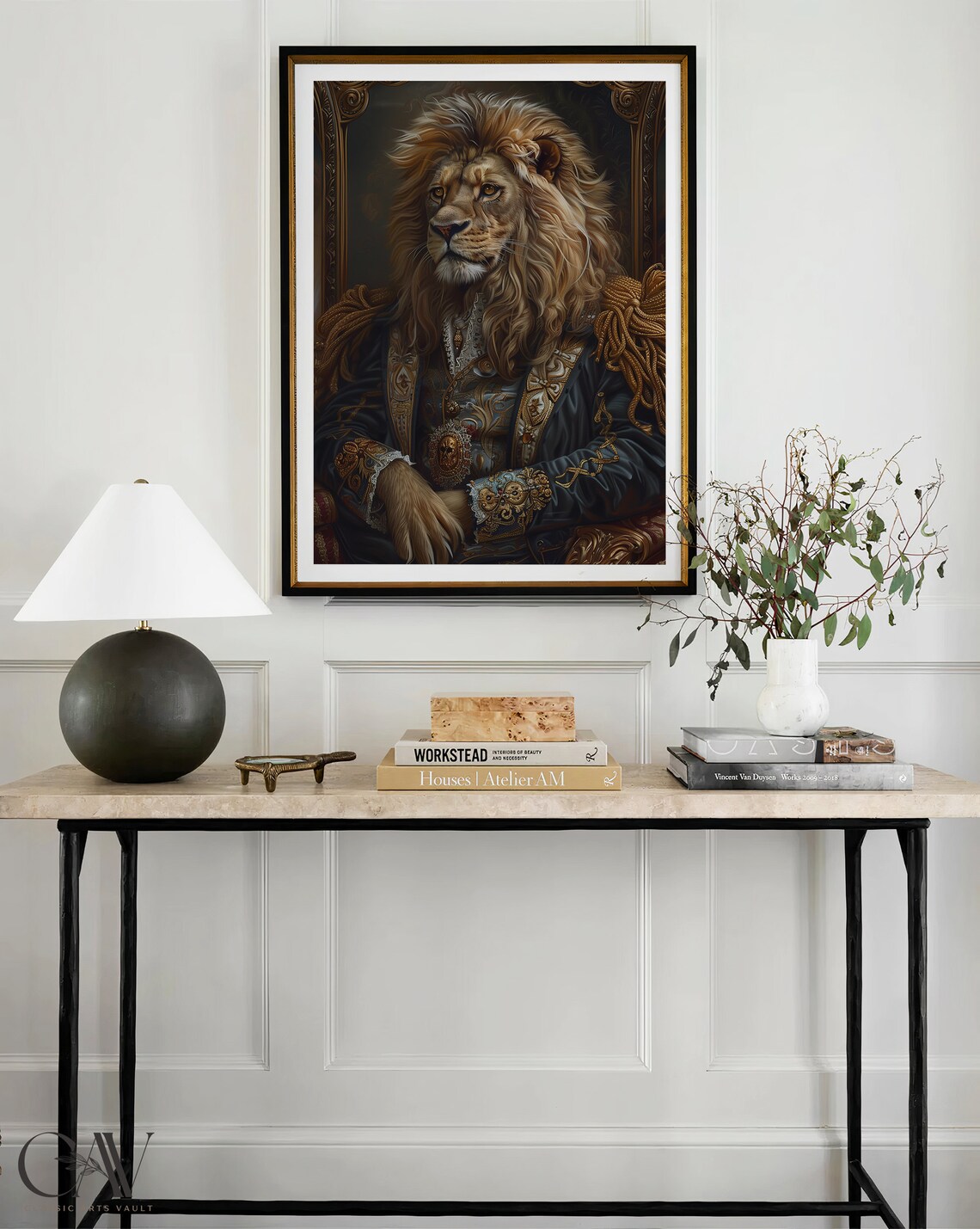 Majestic Lion King Royal Portrait Ornate Vintage Animal Poster - Image 4
