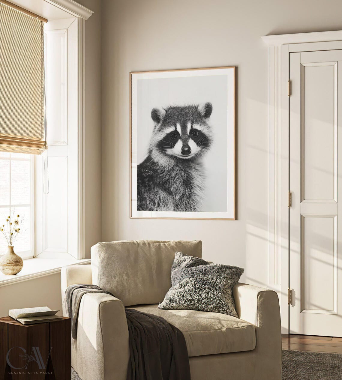 Raccoon Fashion Magazine Inspired Poster Animal Portrait Photography Print Funny Bathroom Decor Large Wall Art 2802 - Image 3