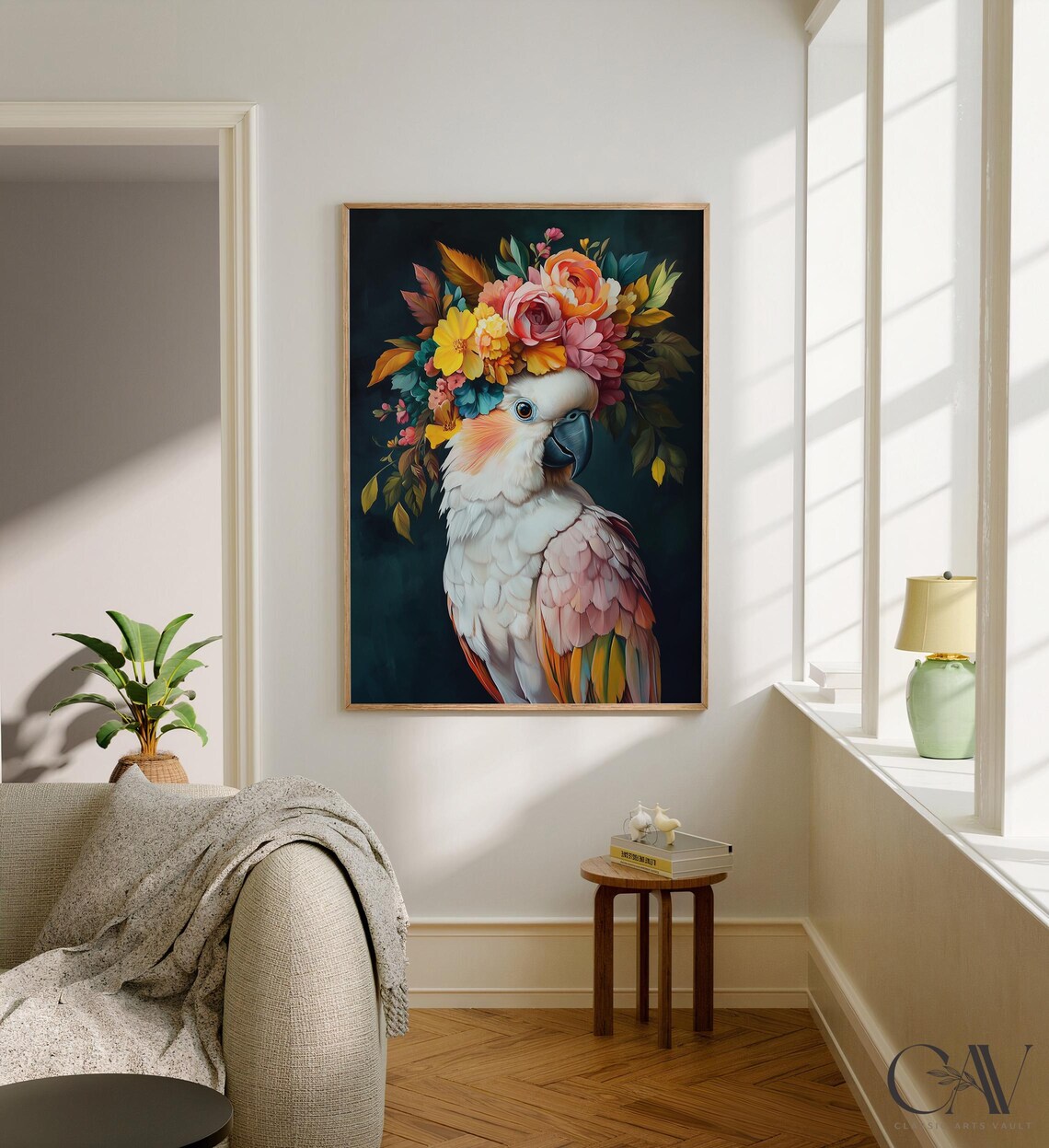 Parrot Bird Maximalist Eclectic Animal Portrait Art Print - Image 2