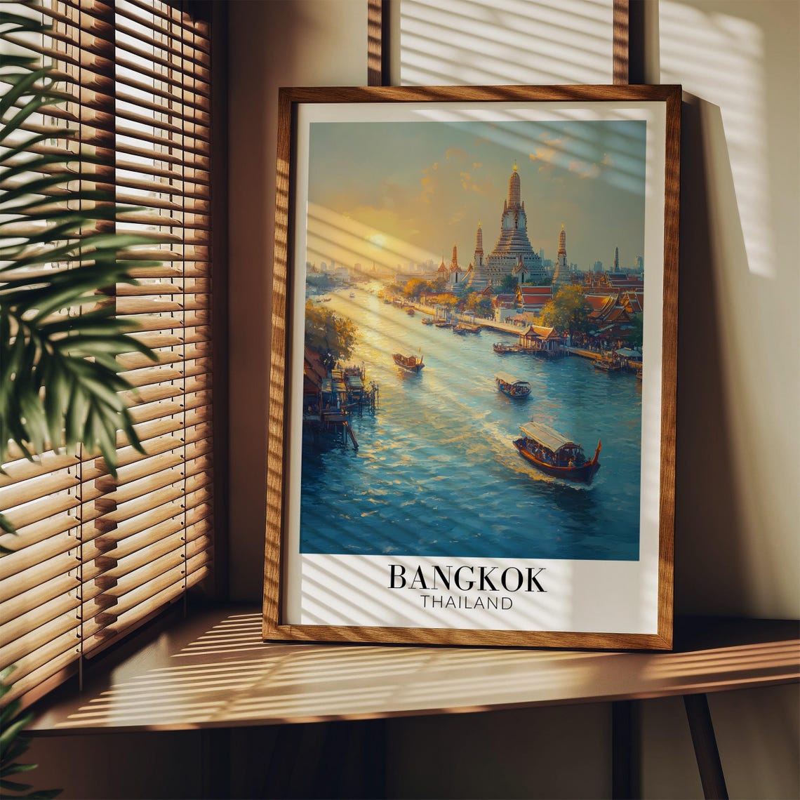 Bangkok Thailand Wat Arun Temple on the River at Sunset Poster - Image 3