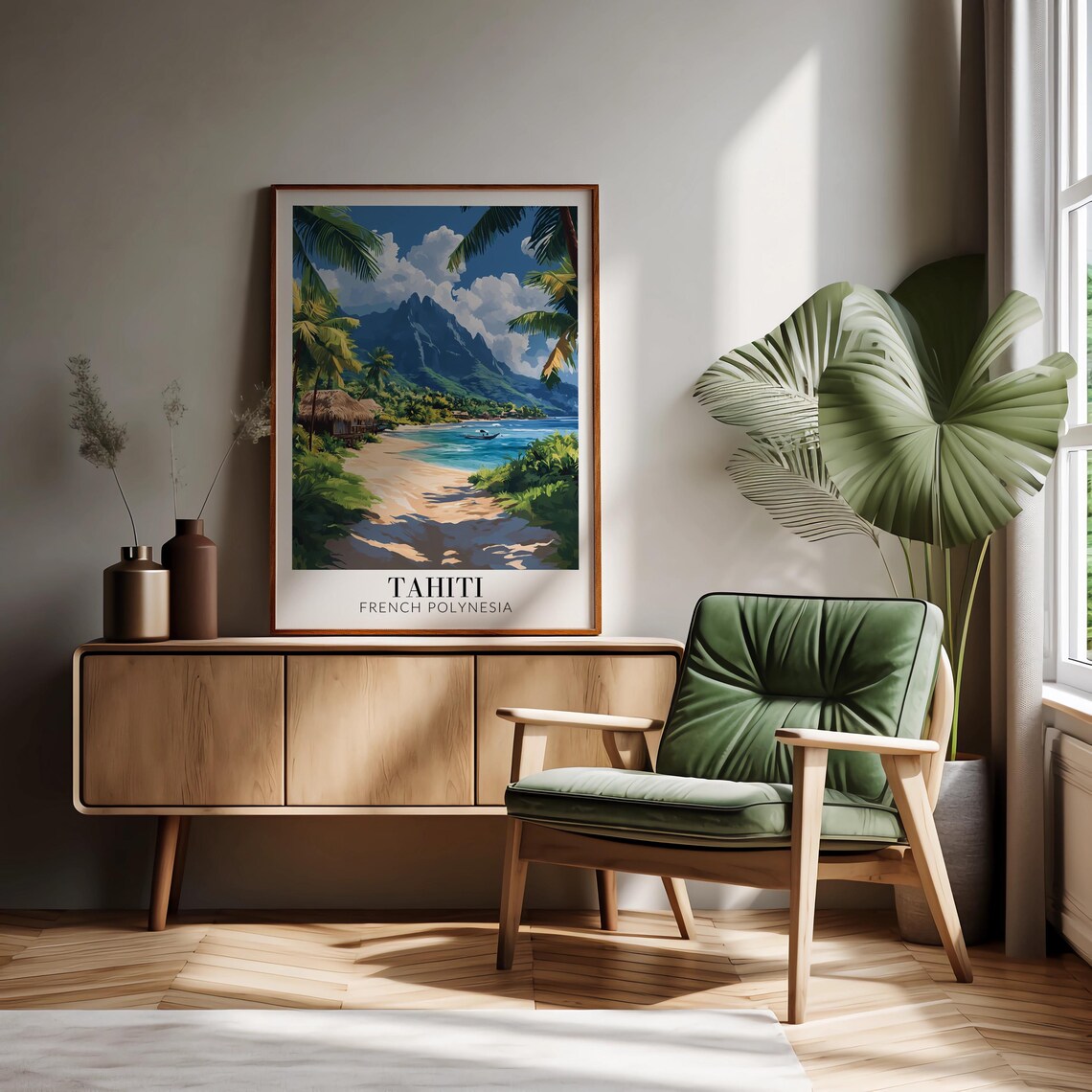Tahiti French Polynesia Travel Poster, Home Decor - Image 3