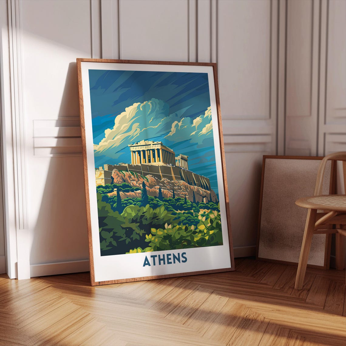 Athens Acropolis Parthenon Greece Ancient Temple Hill Poster - Image 3