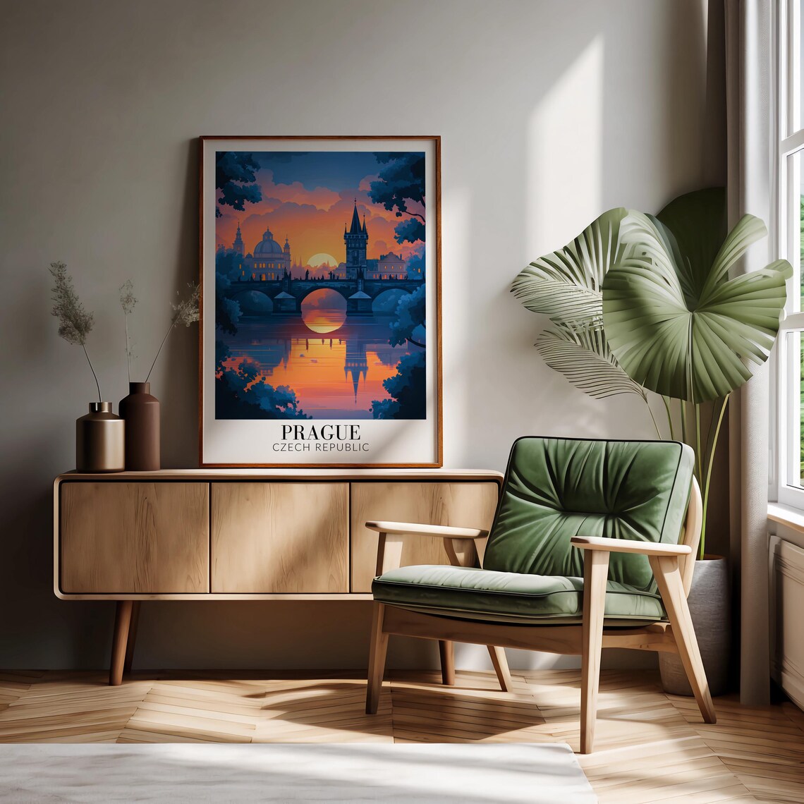 Prague Travel Poster, Czech Republic Wall Art - Image 2