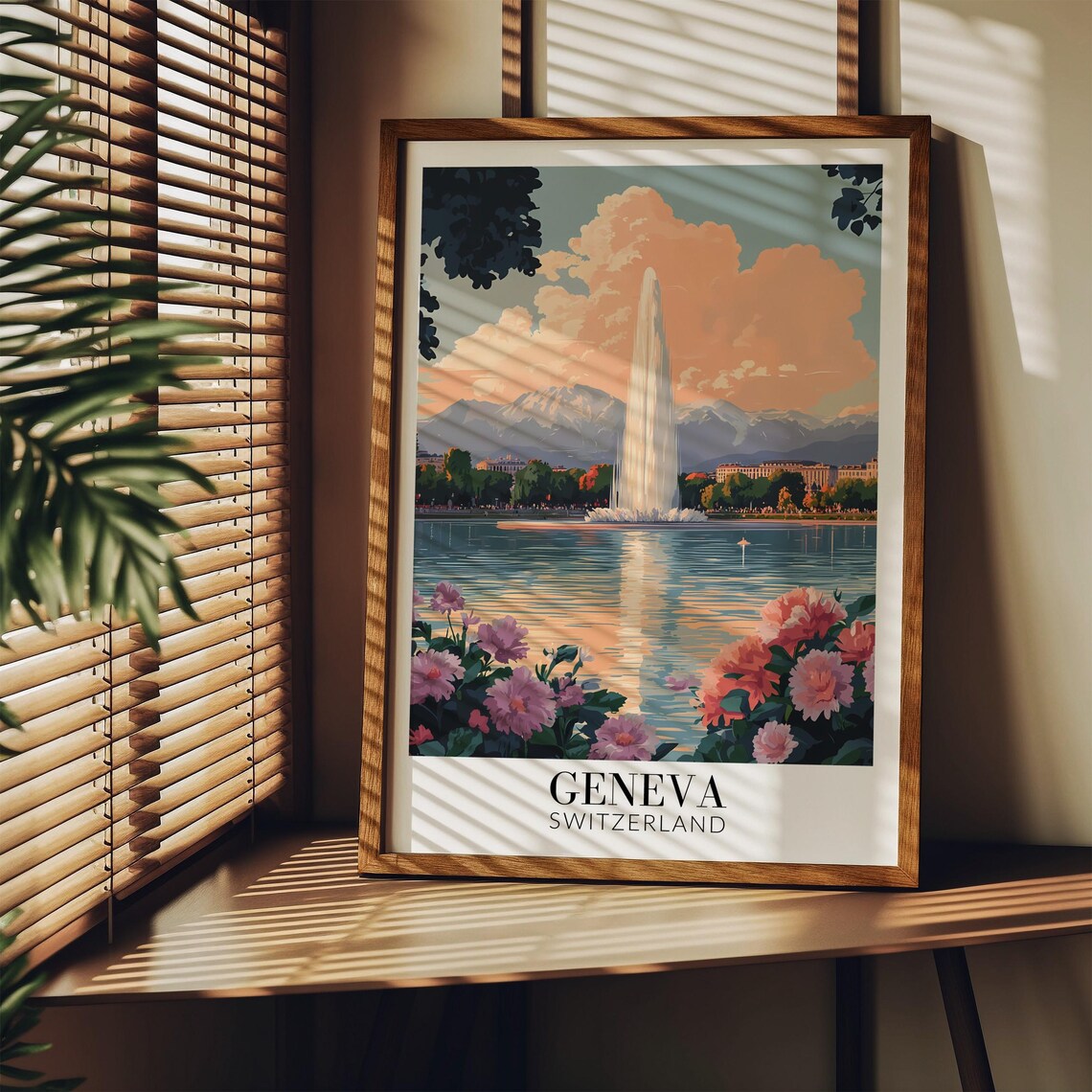 Geneva Switzerland Travel Poster, Wall Decoration - Image 4
