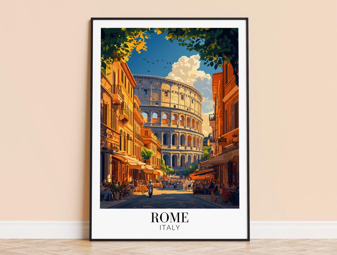 Rome Italy Travel Wall Art Print