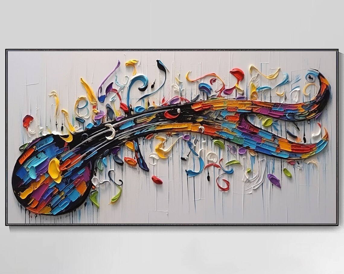 Abstract Sheet Music Note Art Print, Classical Music