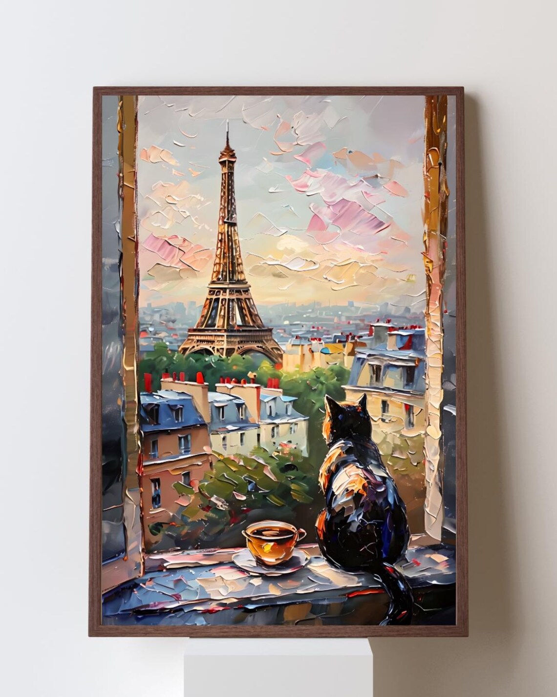 Paris Open Window Art Print, Parisian Cityscape