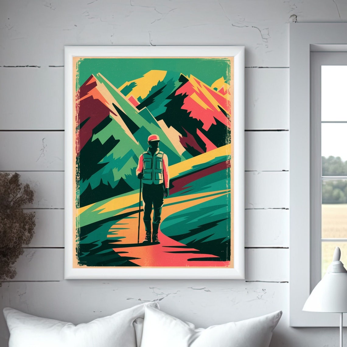 Hiking Poster Men Trekking Wall Art Trekking Poster Mountain Hiking Inspirational Poster Traveler Decor - Image 4