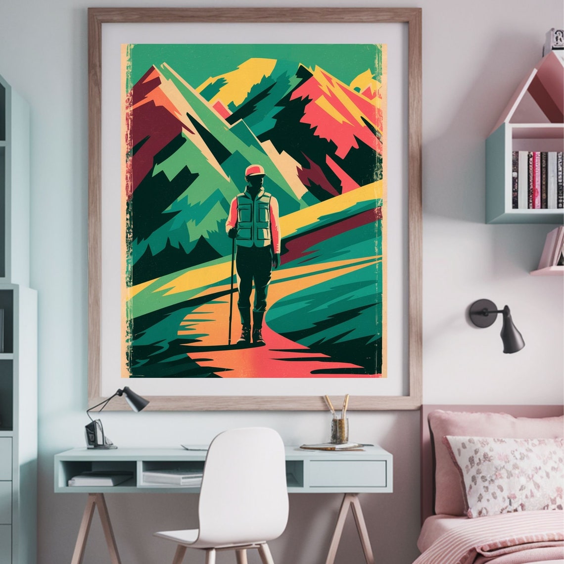 Hiking Poster Men Trekking Wall Art Trekking Poster Mountain Hiking Inspirational Poster Traveler Decor - Image 5
