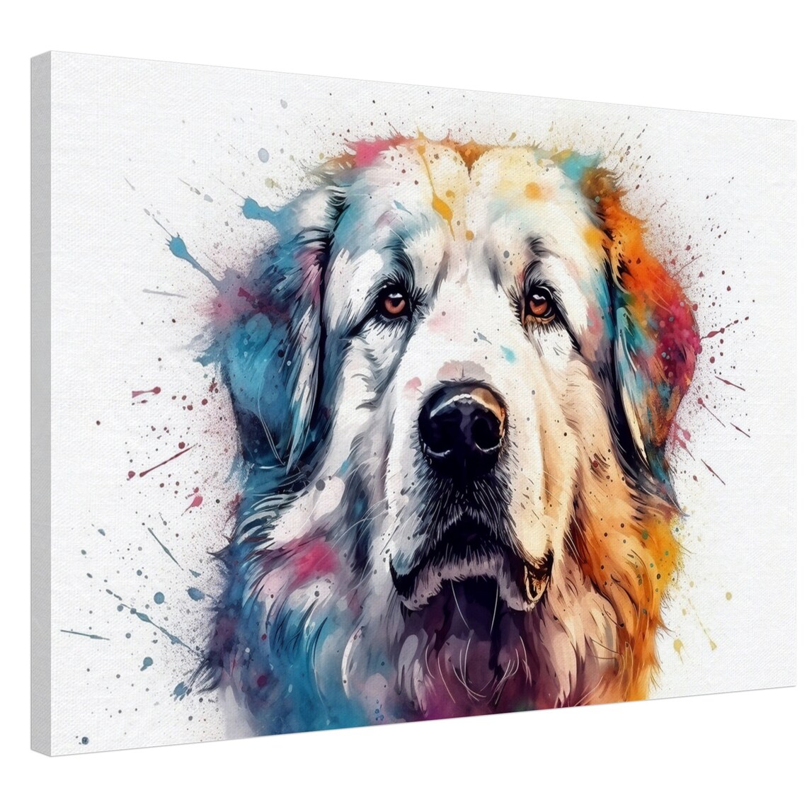 Great Pyrenees Watercolor Wall Art, Dog Lovers