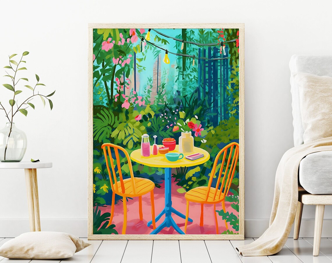 Colorful Kitchen Still Life Illustration Art Print