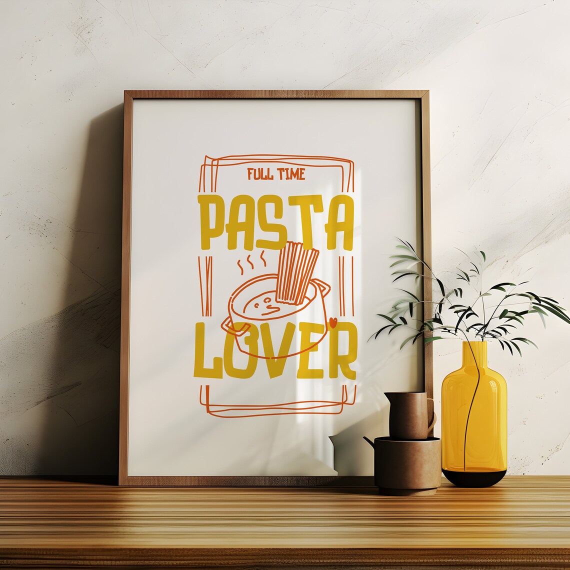 Pasta Lover Wall Art Pasta Lover Poster Kitchen Wall Art Kitchen Poster Cute Kitchen Art Wall Art - Image 2