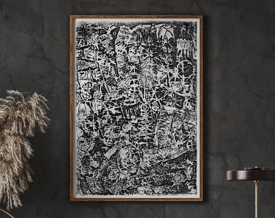 Paul Klee Poster Small World 1914 Vintage Abstract Art Expressionist Wall Eclectic Gallery Fine Print