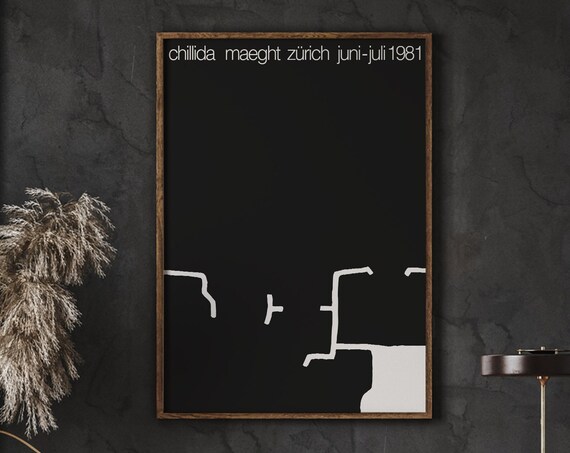 Exhibition Poster By Chillida Black And White Art Galerie Maeght Paris