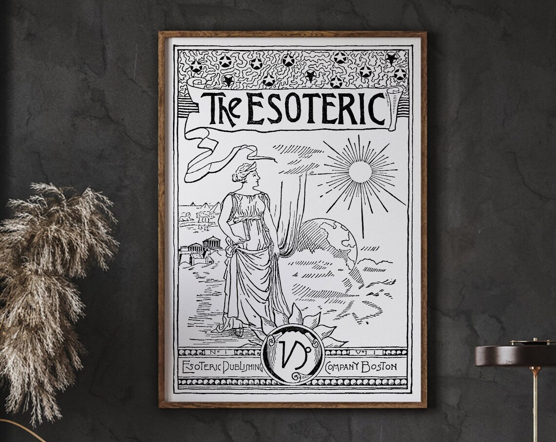 The Esoteric Vintage Occult Book Cover Boston Publishing Art Poster