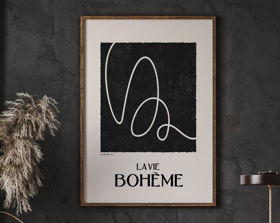 Boho Wall Art Neutral Decor Abstract Figure Mid Century Minimalist Poster Exhibition Living Room Home Instant