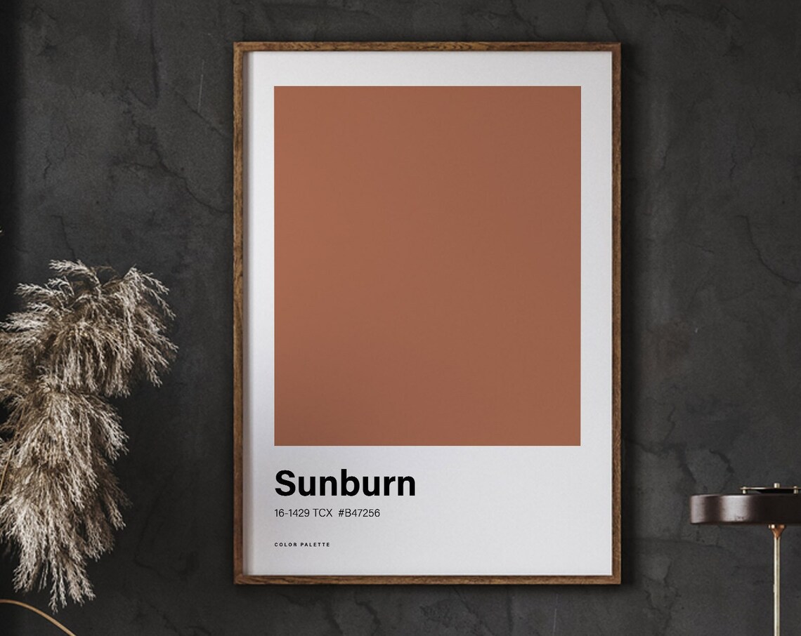Sunburn Color Poster Print Art Pastel Gallery Wall Neutral Decor Boho Minimalist Instant