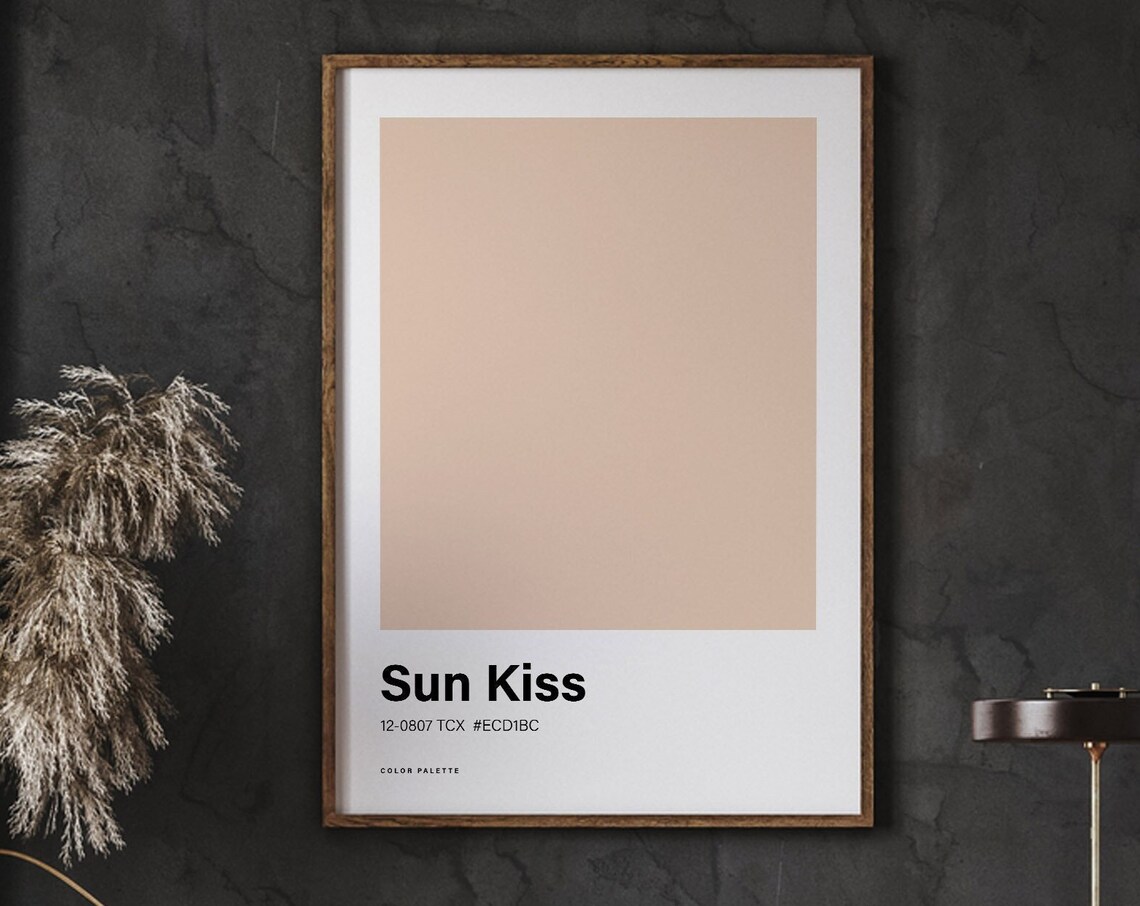 Sun Kiss Color Palette Swatch Warm Beige Neutral Minimalist Poster
