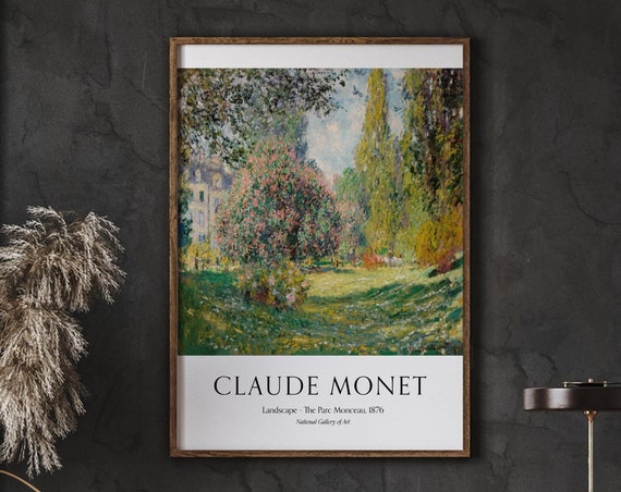 Cloude Monet Poster Landscapethe Parc Monceau Scenery Nature Living Room Art Floral Print Modern Home Decor