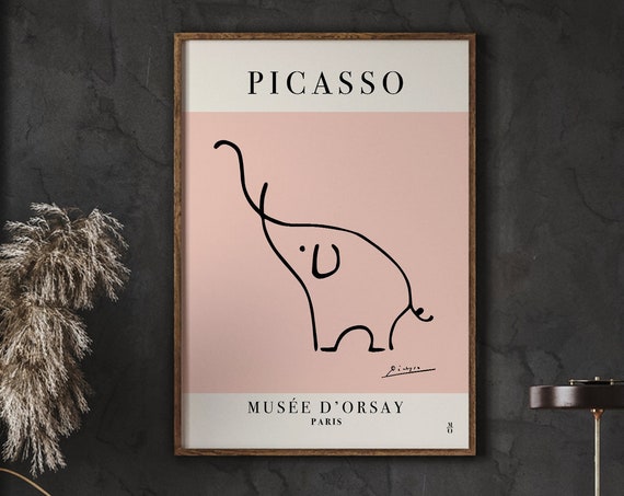 Pablo Picasso Animal Wall Print Elephant Exhibition Art Couple Gift Instant