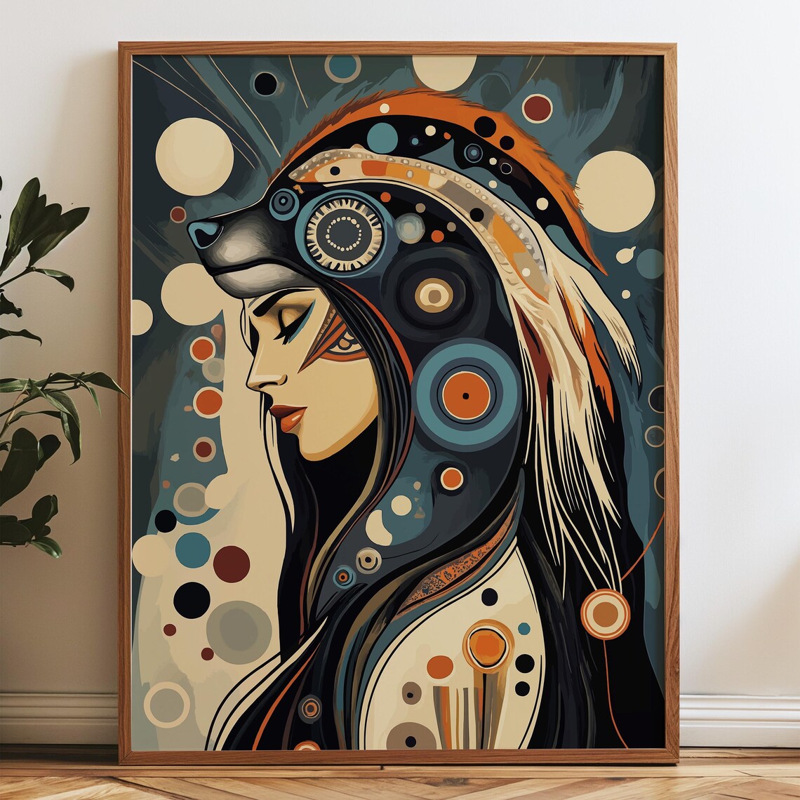 Tribal Woman Illustration, Métis Inspired Art Print